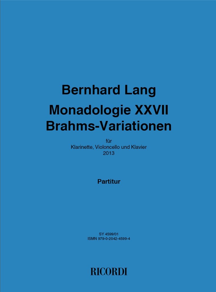 Monadologie XXVII 'Brahms‐Variationen'